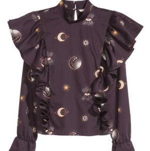 NWT New H&M Ruffled Blouse sz XS 2